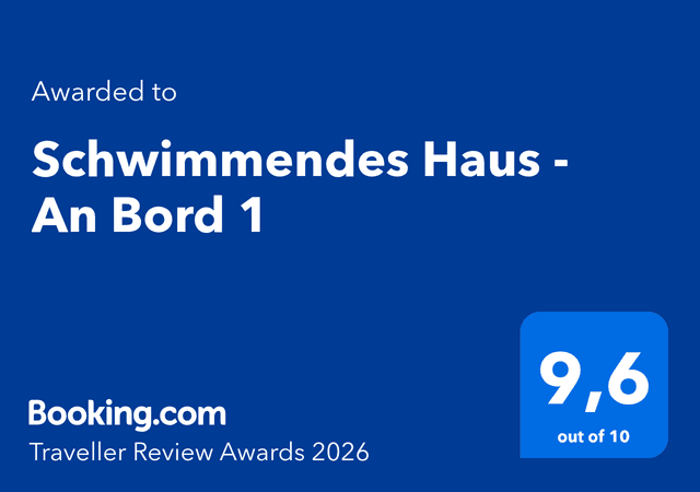 Booking.com Traveller Review Award 2026 - Schwimmendes Haus An Bord 1 - 9,6 von 10